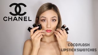 Chanel Rouge Coco Flash Lipstick Swatches 香奈儿炫光唇膏试色