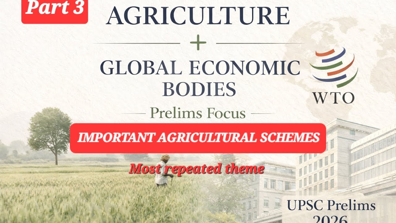 Agricultural Schemes | UPSC 2026 | Indian Economy