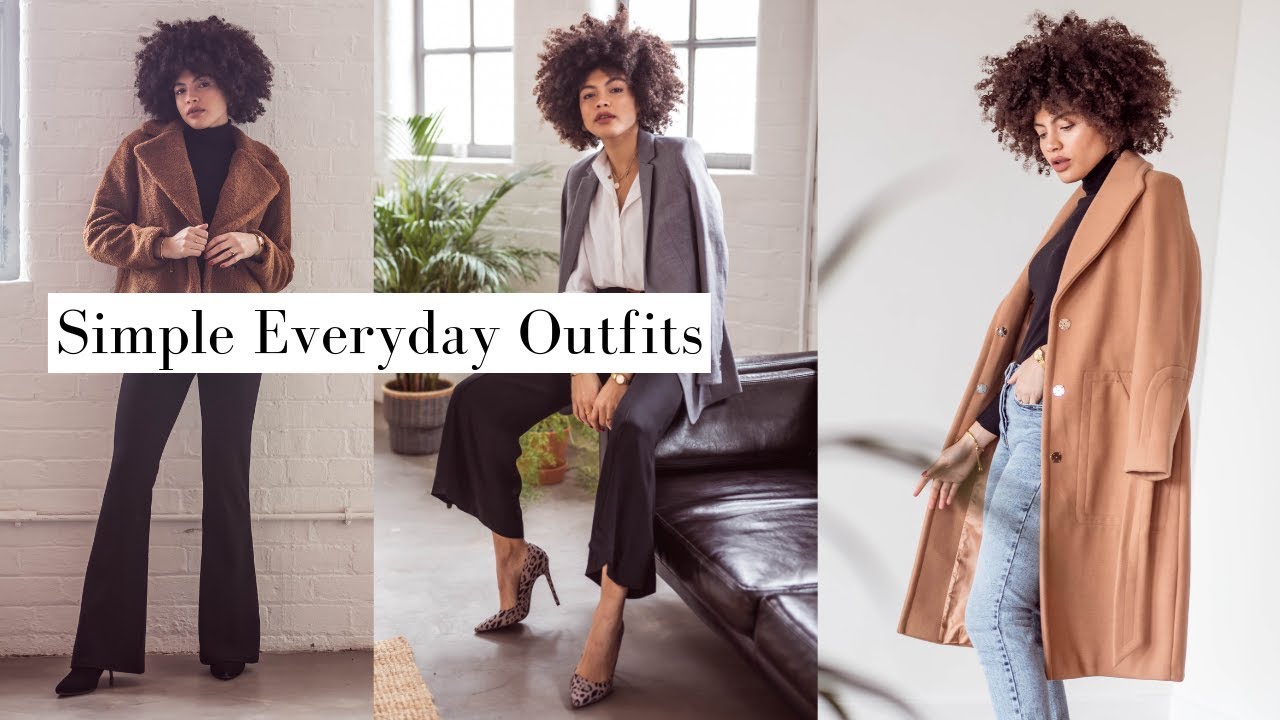 4 Super Simple Everyday Outfits Lookbook | Samio - YouTube