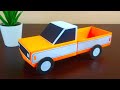 Origami papercraft toy classic pickup truck