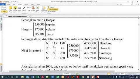 Aljabar Linier Studi kasus penggunaan matriks