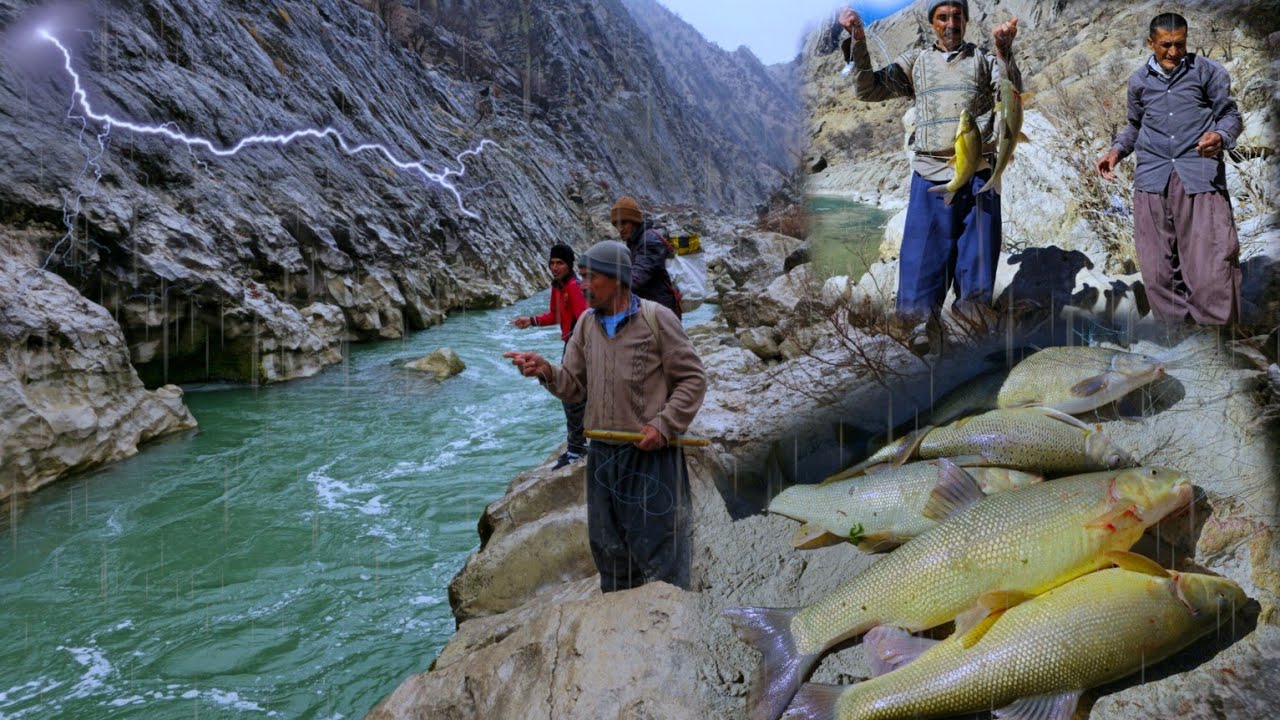 Кочевая жизнь: кочевые приключения: кочевая рыбалка в дождливый день 🎣🌧️🏕️