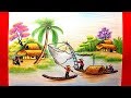 Dạy Vẽ Tranh Phong Cảnh - Cách vẽ tranh phong cảnh - Vẽ tranh đồng quê - Học vẽ tranh