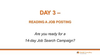 Day 3 - Reading a Job Posting