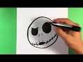 How to Draw Jack Skellington from nightmare before X-mas - Halloween - Easy Pictures to Draw