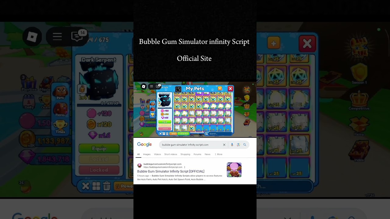 Bubble Gum Simulator Infinity Script SHOWCASE