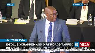 Gauteng SOPA | E-tolls scrapped and dirt roads tarred