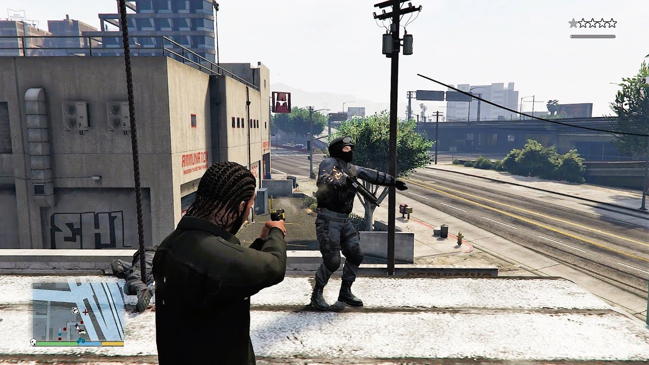 GTA 5 - Franklin’s Five Star Cop Battle