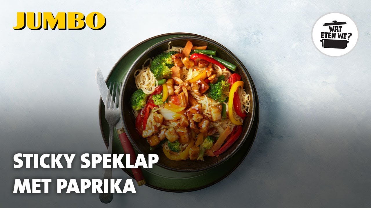 Wat eten we? Sticky speklap met paprika