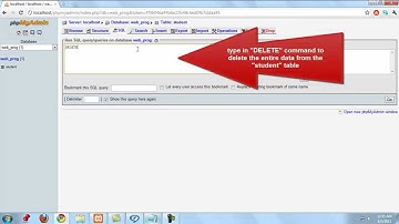 basic sql query Insert, Update and Delete using phpMyAdmin