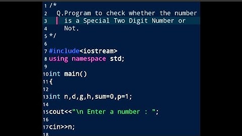 C++ Programming||Program to Check Whether the Number is a Special Two Digit Number or Not