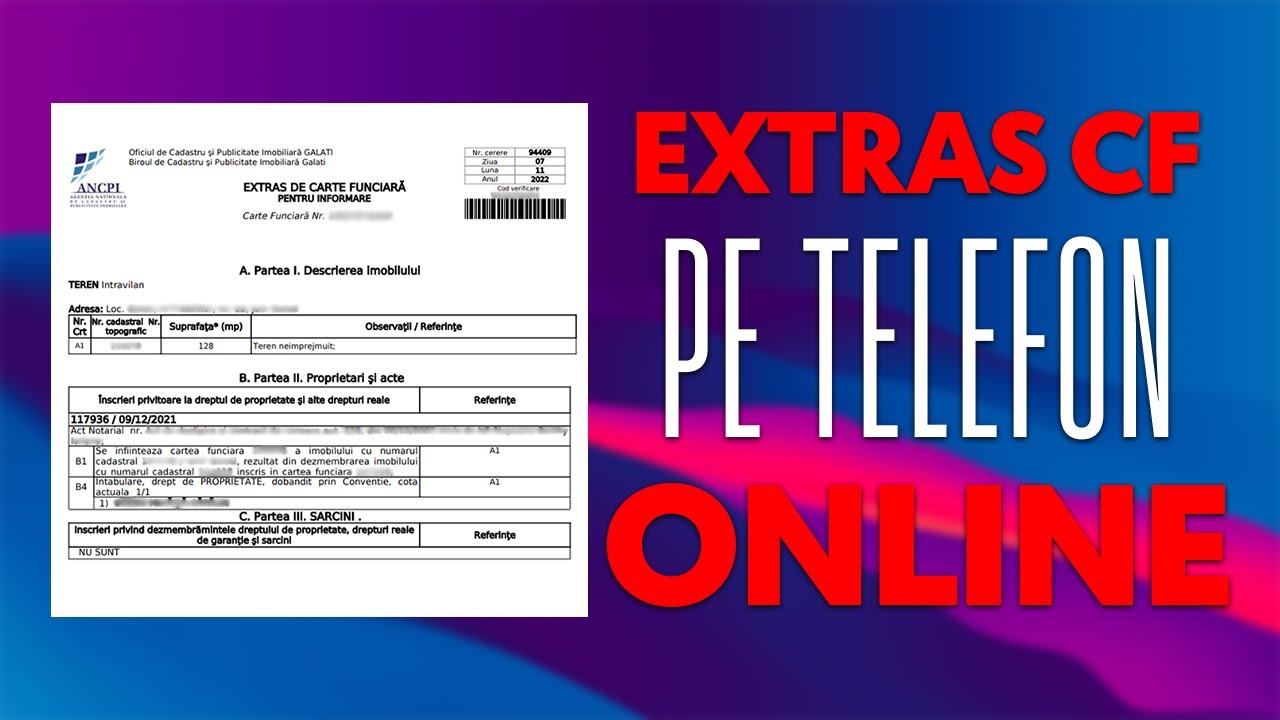 Extras carte funciara in 2026? Tutorial complet explicativ obtinere oficiala OCPI
