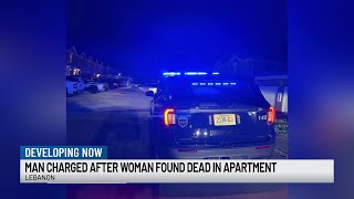 Man charged after woman found dead at Lebanon apartment complex, police say