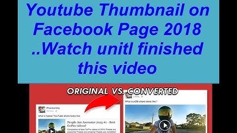 How to Post Youtube Videos on Facebook with Large Image Thumbnail