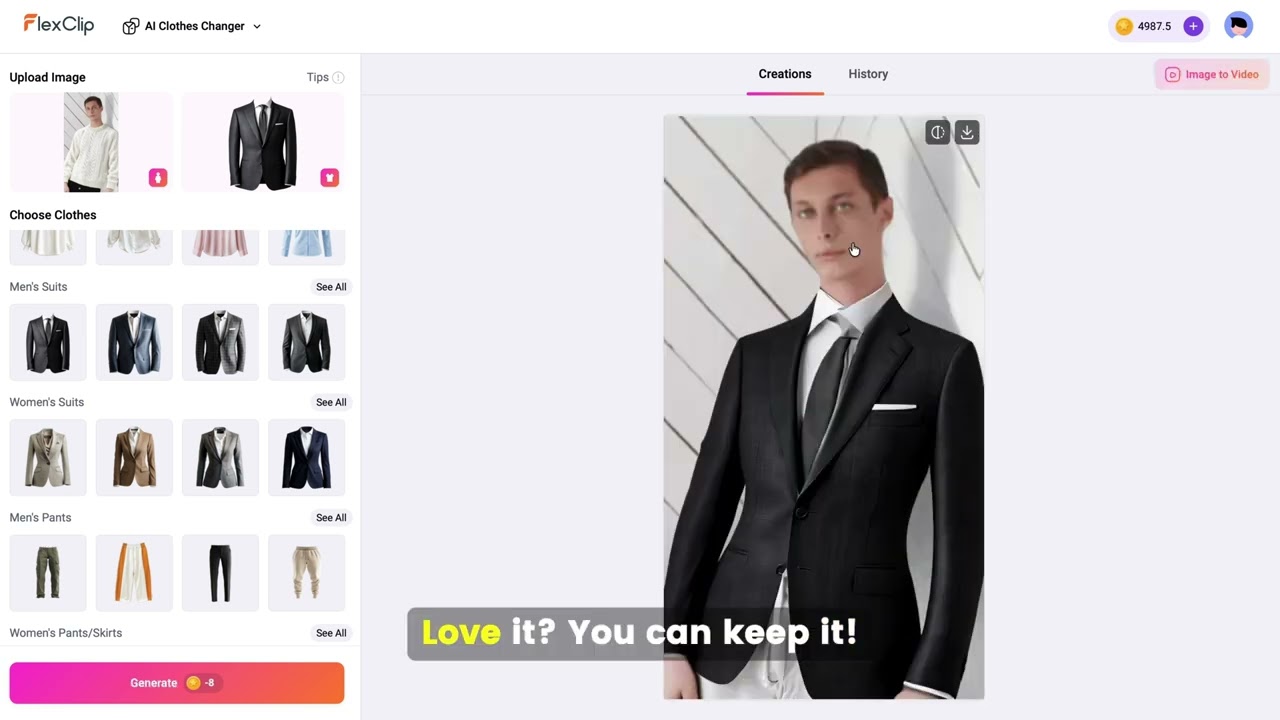 FlexClip AI Clothes Changer Review - Try Different Outfits Online!