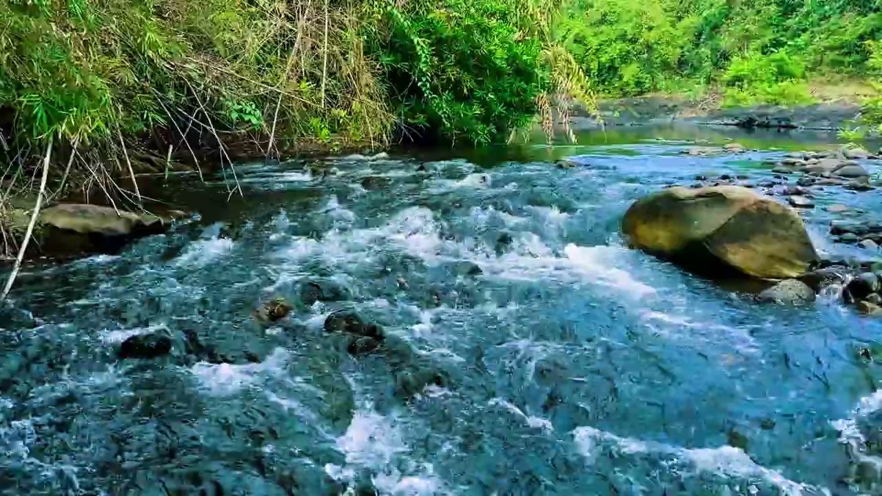 Beautiful Piano Music, River Waterfall Sound For Relaxation, Calm, Deep Sleep #029