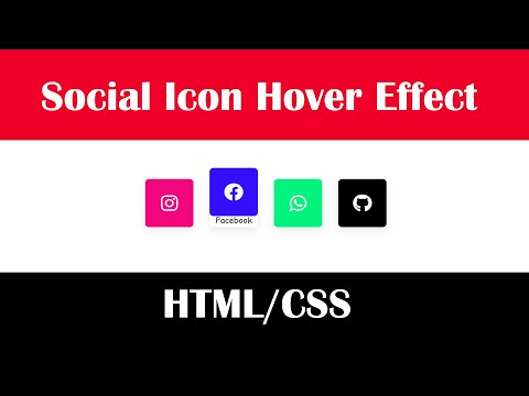 How To Create Social Media Button Cool Animation Hover Effect Using HTML/CSS