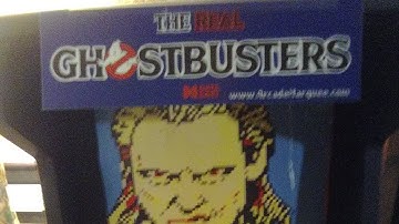 iPad iCade custom made arcade cab with Ghostbusters coin return buttons