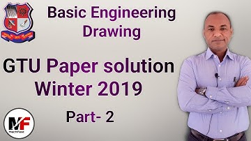 BED Paper solution Winter 2019 Part-2| Basic Engineering Drawing| GTU Online solution