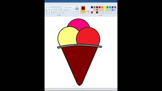 Simple Ice-Cream Drawing In Ms Paint