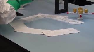 Chemical spill clean up in a microbiology laboratory