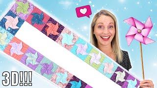 3D Pinwheel Table Runner Pattern Tutorial // Beginner Sewing Tutorial