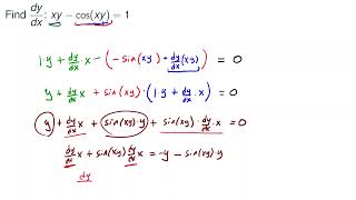 Implicit Differentiation Problems