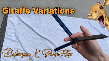 Giraffe Variations Ft  Panda Flops   Advanced Balisong Trick Variations + Slomo
