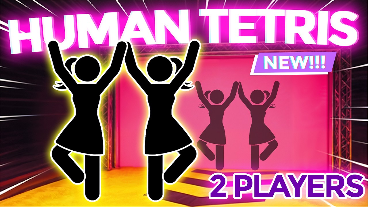 NEW HUMAN TETRIS х 2 Players👯‍♂️| –1500 kcal | Immersive Interactive Warm Up
