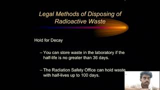 Safe disposal of radio active waste