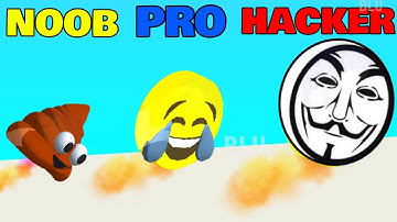 NOOB vs PRO vs HACKER in Emoji Run!