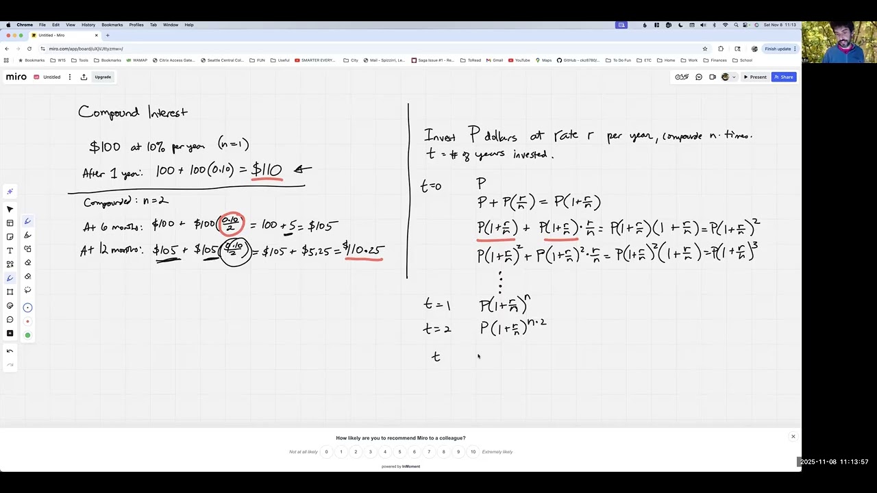 Непрерывный экспоненциальный рост: спад