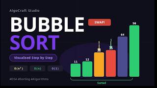 Bubble Sort in 2 Minutes | Step-by-Step Animation | DSA for Beginners
