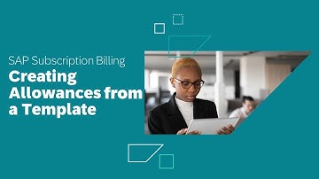 Creating Allowances from a Template in SAP Subscription Billing | Demo