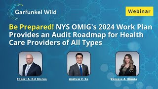 Webinar - Be Prepared NY OMIGs 2024 Work Plan Provides an Audit Roadmap