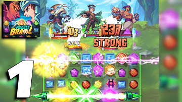 Puzzle Brawl - Match 3 RPG & PvP Battle Tactics - Gameplay Part 1 (Android,iOS)