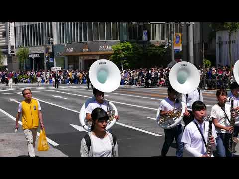 練馬区中学校・高等学校合同バンド・2018銀座柳まつりPARADE