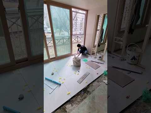 베란다 타일 붙이는 방법 #shorts