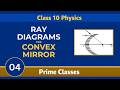 Class 10 Physics | Chapter 1 | Light | Convex Mirror Ray Diagrams & Uses | Prime Classes