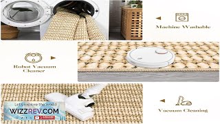 Garvee Modern Camel 8x10 Washable Area Rug Low Pile Non Slip Non Shedding Braided