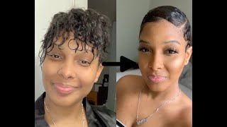 QUICK AND EASY EVERYDAY SHORT HAIR AND MAKEUP WOC| LEEKSLAURETTE