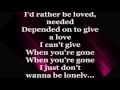 Just Don't Want To Be Lonely (Lyrics) - RONNIE DYSON