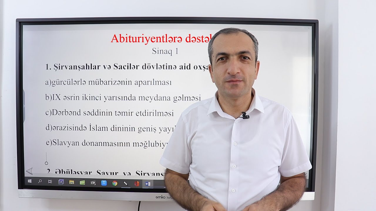 #Tarix # Sınaq - 1 (qəbul tipli) - Ramal Alıyev