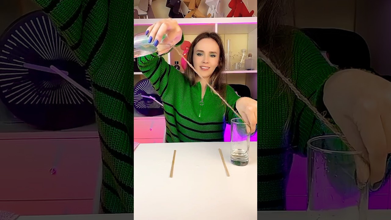 Спор. Как перелить воду по веревке 😱 