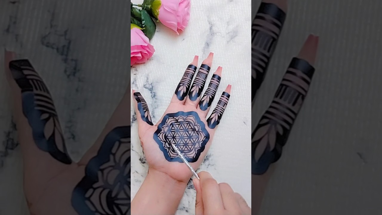 beautiful sticker mehndi design #shorts