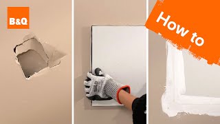 How to fix holes in plasterboard walls | DIY