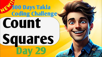 Count Squares GFG |Day 29 of 300 Days Coding Challenge !