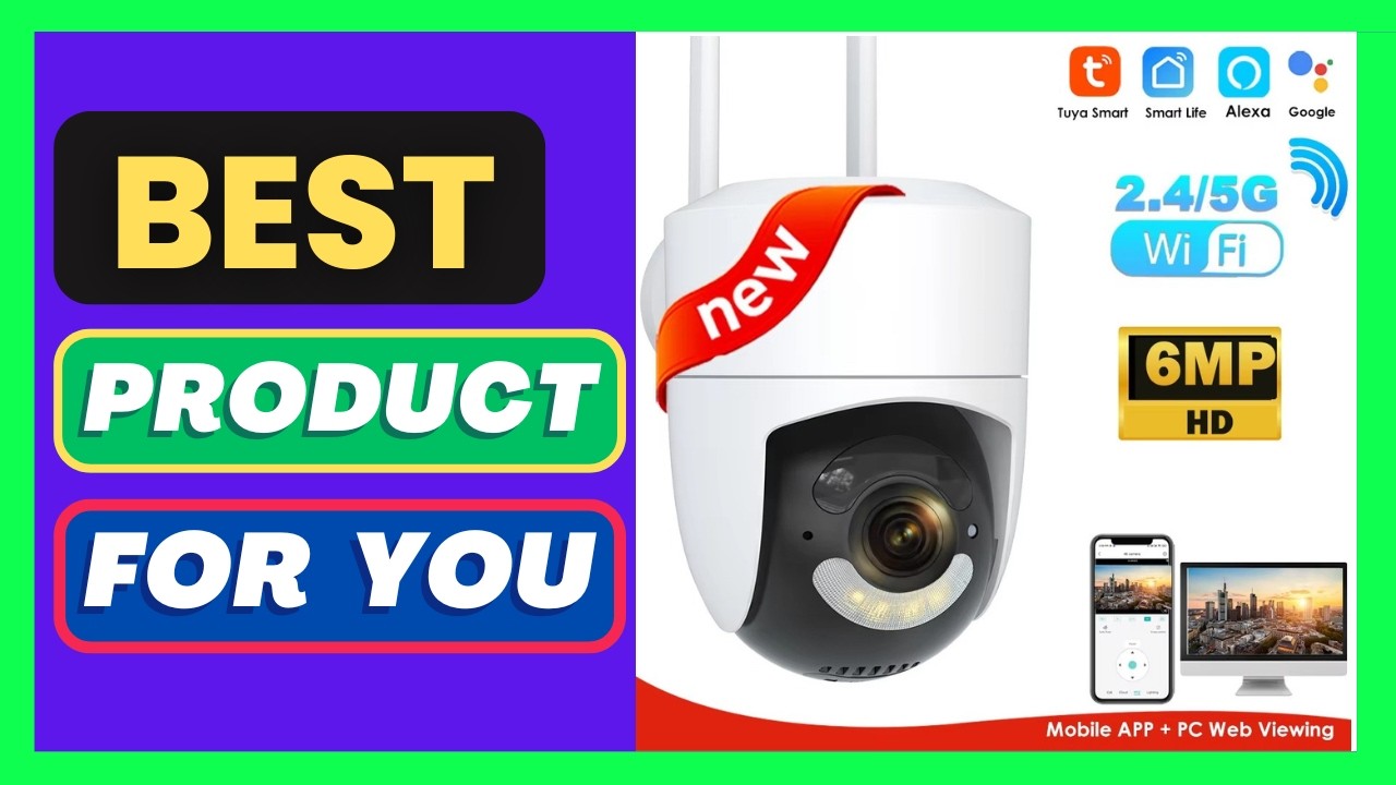6MP Tuya WiFi Camera Outdoor 2.4G/5G Wifi Sur