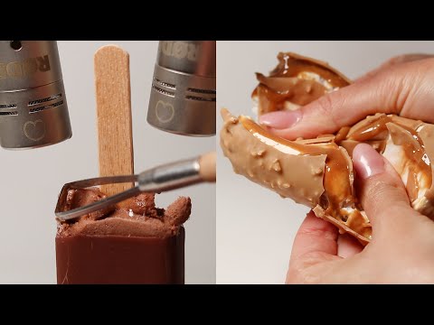 ASMR Ice Cream Crushing & Tapping 🍦