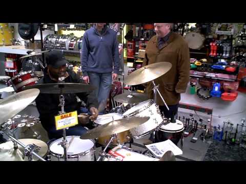 Lenny White and Michael Shrieve try out Elvin Jone...